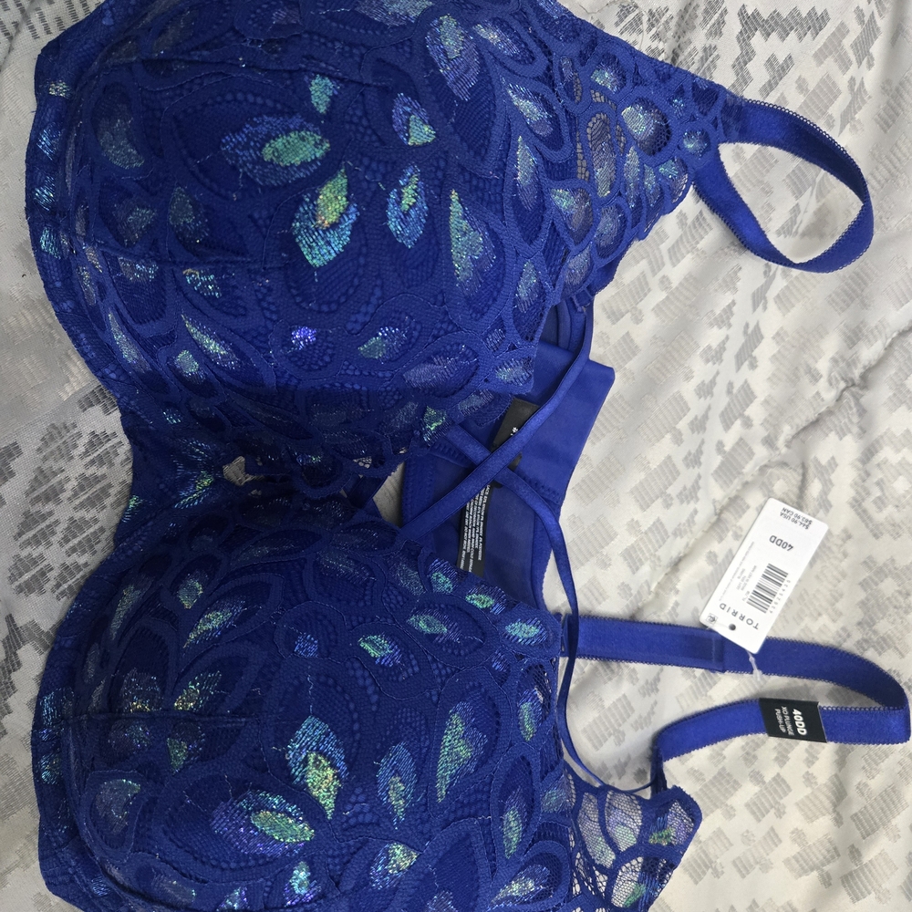 Torrid Vibrant Blue Lace Bra